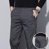 Autumn and Winter New Casual Pants Men's Straight Trend Medium and Thick Elastic Light Business Slim and Thin Pants