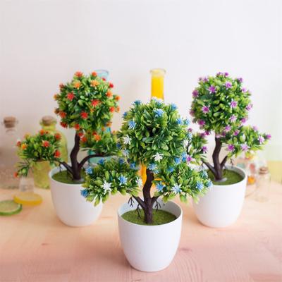  Artificial Plants Bonsai Simulated Tree Potted Plants Fake Flowers Table Potted Ornaments