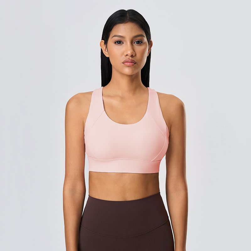 Original Sports Vest Bra One-Piece Outer Wear Yoga Vest Women Fixed Cup Shockproof Running Fitness Underwear Women
