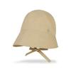 VARZAR VA Curved Oval Metal Bonnet Hat Beige