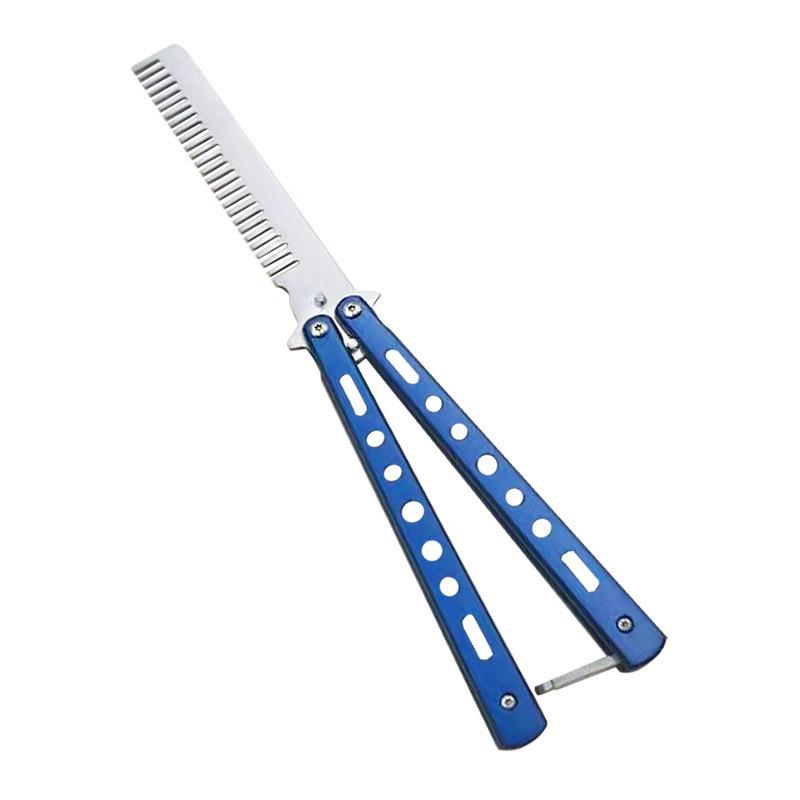 Unsharpened Folding Butterfly Practice Comb for Outdoor Camping