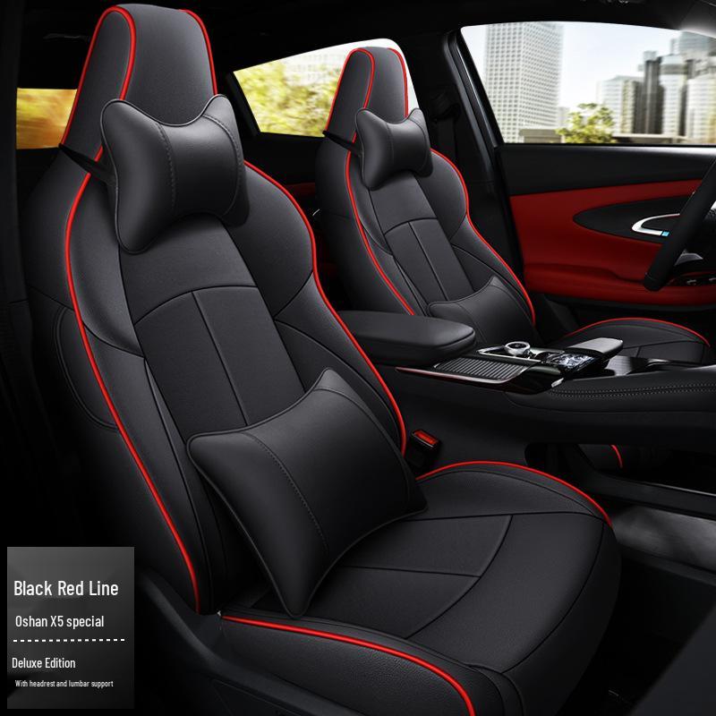 Oshan X5 Four Seasons Universal Leather Seat Cushion - Full Surround for Five Seats