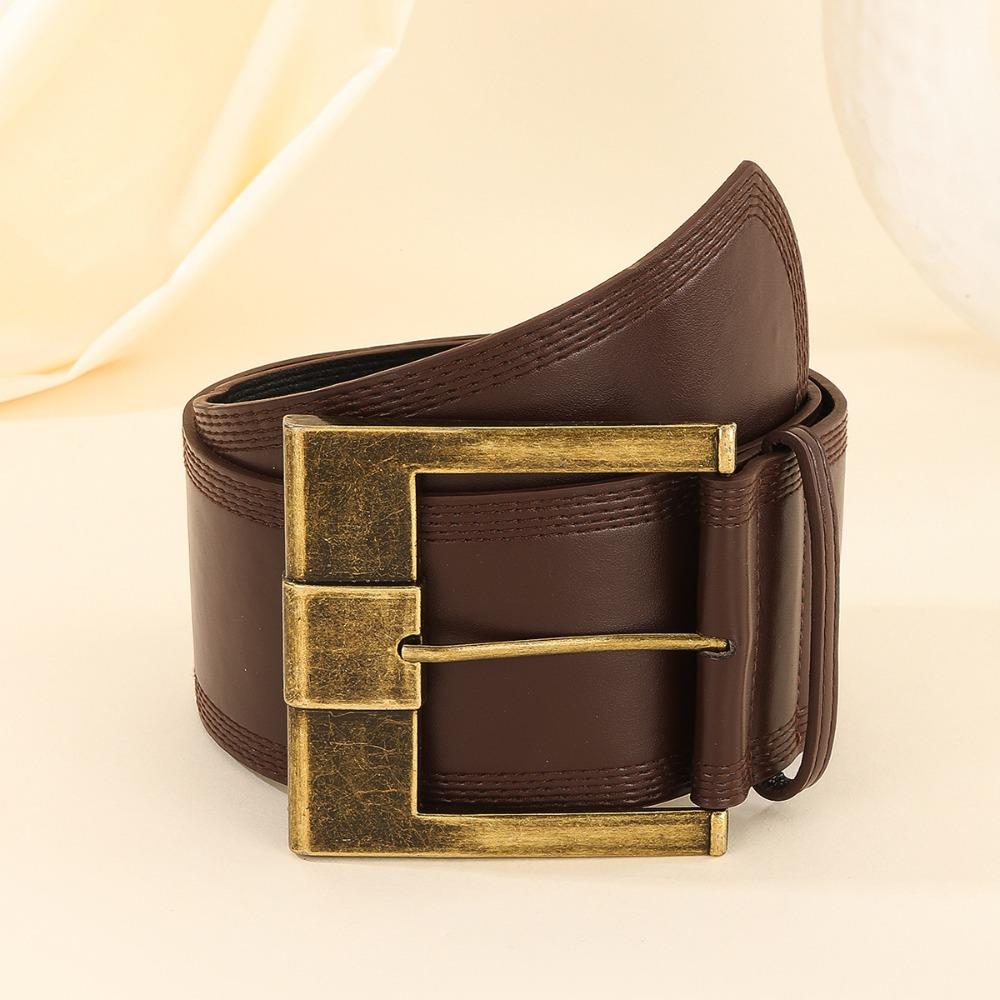 PU Leather Wide Waistband Vintage Grunge Sashes Fashion Women Belts  for Women