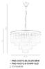 Lampada a sospensione Verdes PND-44372-8A-SLVR-BRW Italux