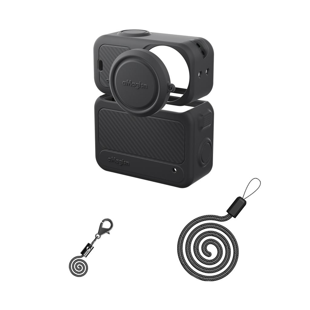 AMAGISN Para Câmera de Ação DJI Osmo Nano Capa de Silicone à Prova de Choque Cobertura Protetora Anti-Arranhão