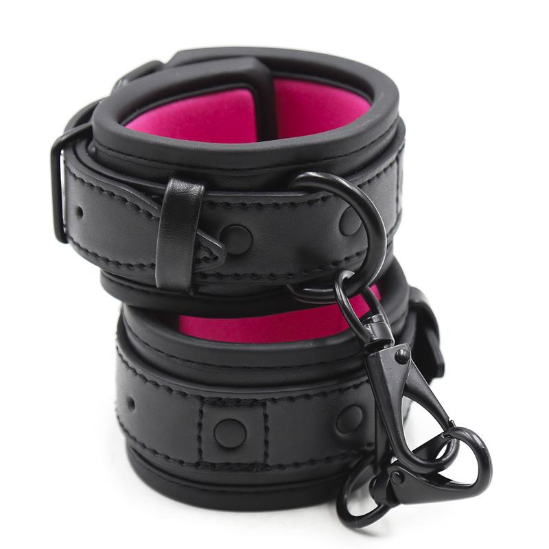 Leather Handcuffs for Erotic Play and Performance Props