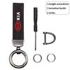 BQTT3 Car Key Chain Black Leather Keyring Pendant Car Interior For Kia Sportage Ceed Picanto Rio ProCeed Niro Morning K7 K5 K8 Ray K9