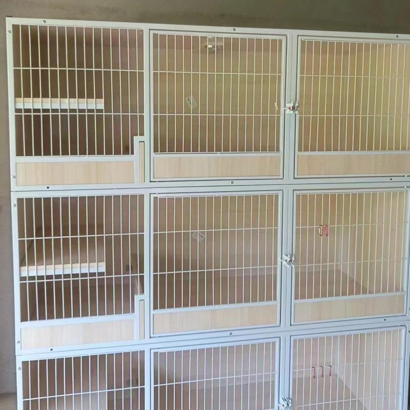 Three-Tier Solid Wood Cat Breeding & Boarding Cage with Birthing Room