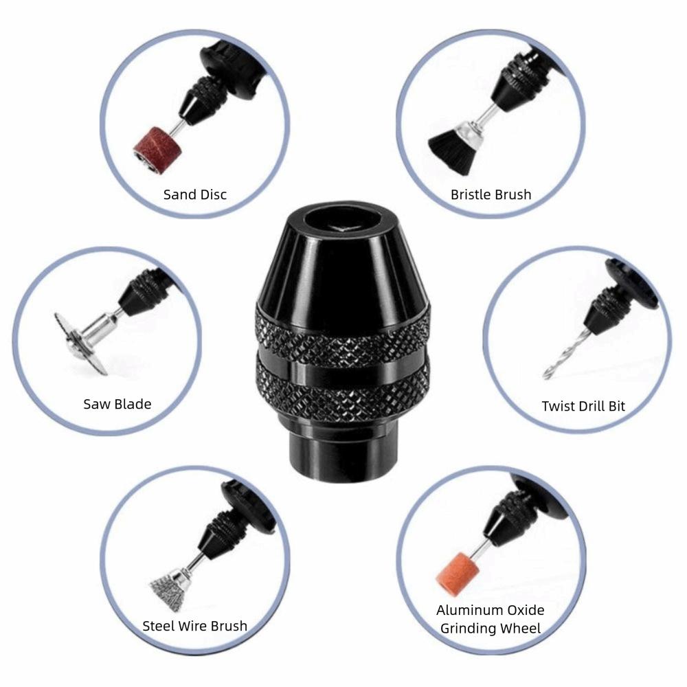 0.3-3.2mm Multi Quick Change Chuck Keyless Design Quick Change Universal Chuck Replacement Tool Parts Universal Fit