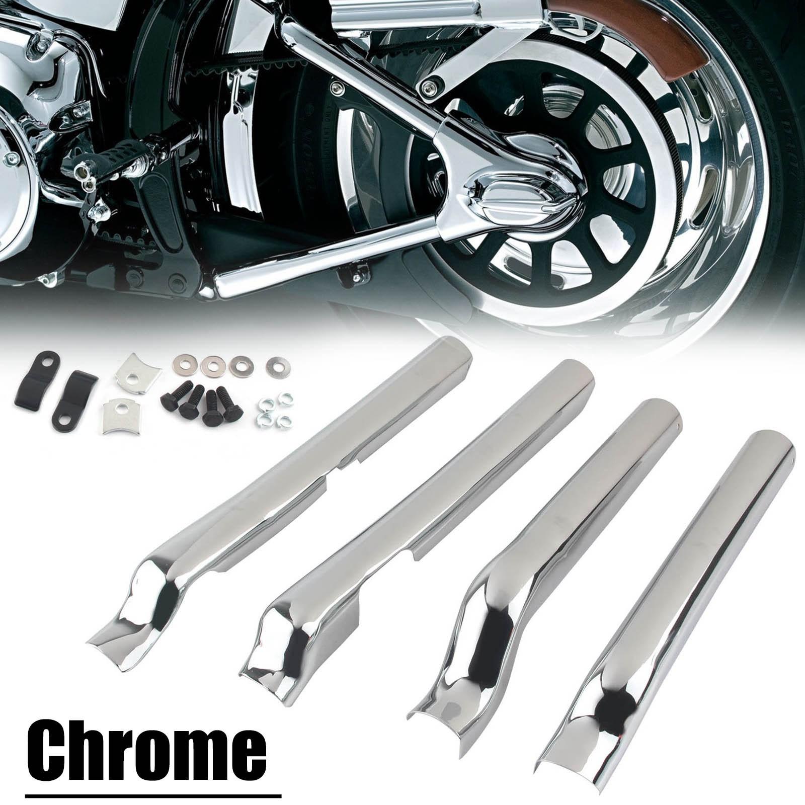 

Motorcycle Rear Swingarm Tube Covers Black Chrome For Harley-Davidson Softail Heritage Classic EFI FLSTCI Custom EFI FXSTC чёрный