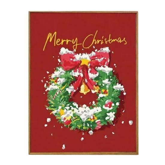 

Рождественская елка Сделай сам Раскраска Рождественский набор для рисования по номерам Холст Краски в комплекте Праздничный набор для рисования на рождественскую тематику для взрослых Праздничный домашний декор Рождественский подарок D