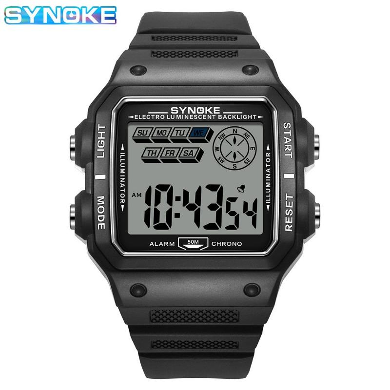 

Top brand new anti-shock and anti-fall outdoor sports waterproof men s electronic watch retro square student watch