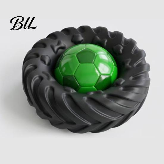 Dog Chewing Toy Football Tire Chew Built-in Squeaker Tennis Interactive Puppy Bite Resistant Pet Teething Boredom Oral Health