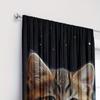 2pc Cozy cat print curtains   polyester fabric   machine washable   suitable for bedroom and living room decoration