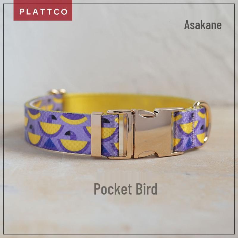 Plattco Pocket Bird Dog Collar PDC312 - Printed Pet Circle Design XL 2.5cm (56-62cm)