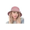 (Leder Pink) 1pc Damen Wide Brim Folding Sun Hat Kentucky Derby Hat Damenhut Leder Pink