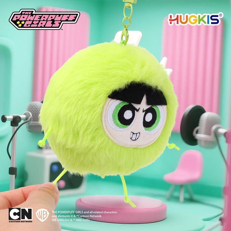 Powerpuff Girls Plush Pokeball Charm Pendant - Blossom, Bubbles, Buttercup
