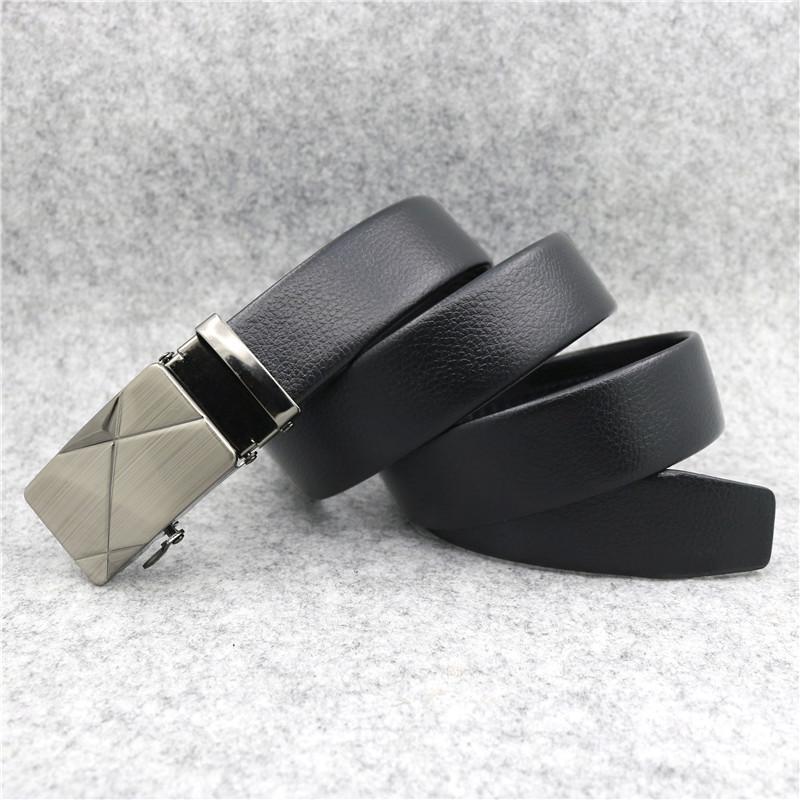 Hi Men's Leather Belt Luxury Designer Belts Men High Quality Male Metal Buckle Belt