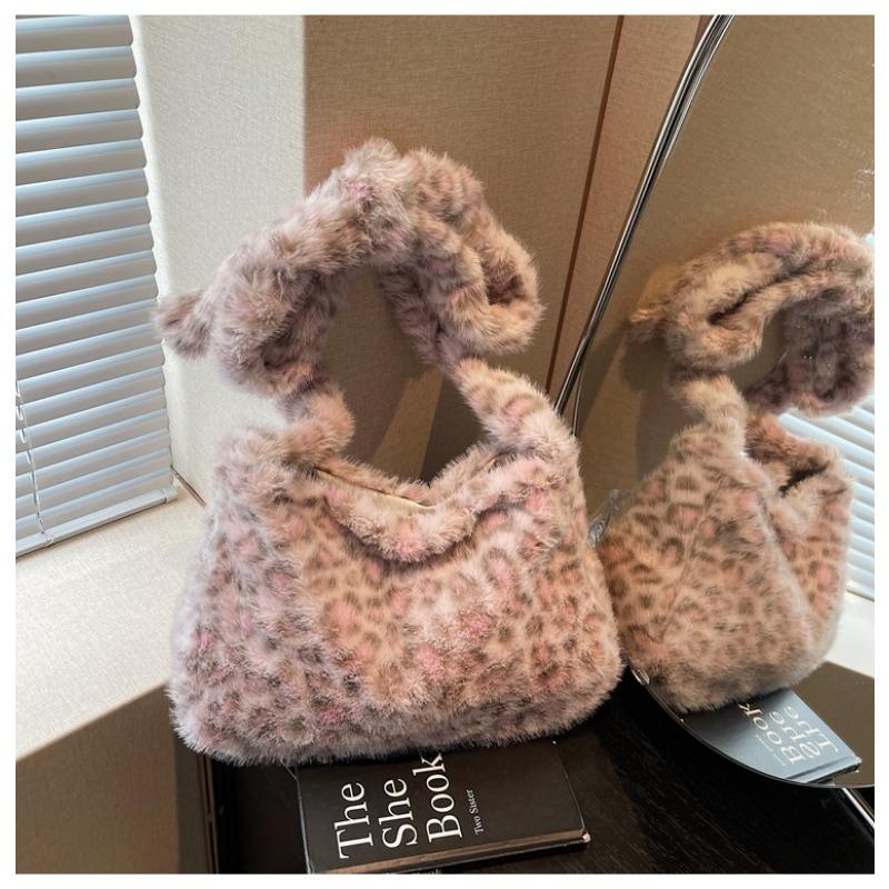 

Повседневная сумка-тоут для поездок на работу, женская осенняя новинка, высококачественная текстура, плюшевая, персонализированная, на плечо, подмышку