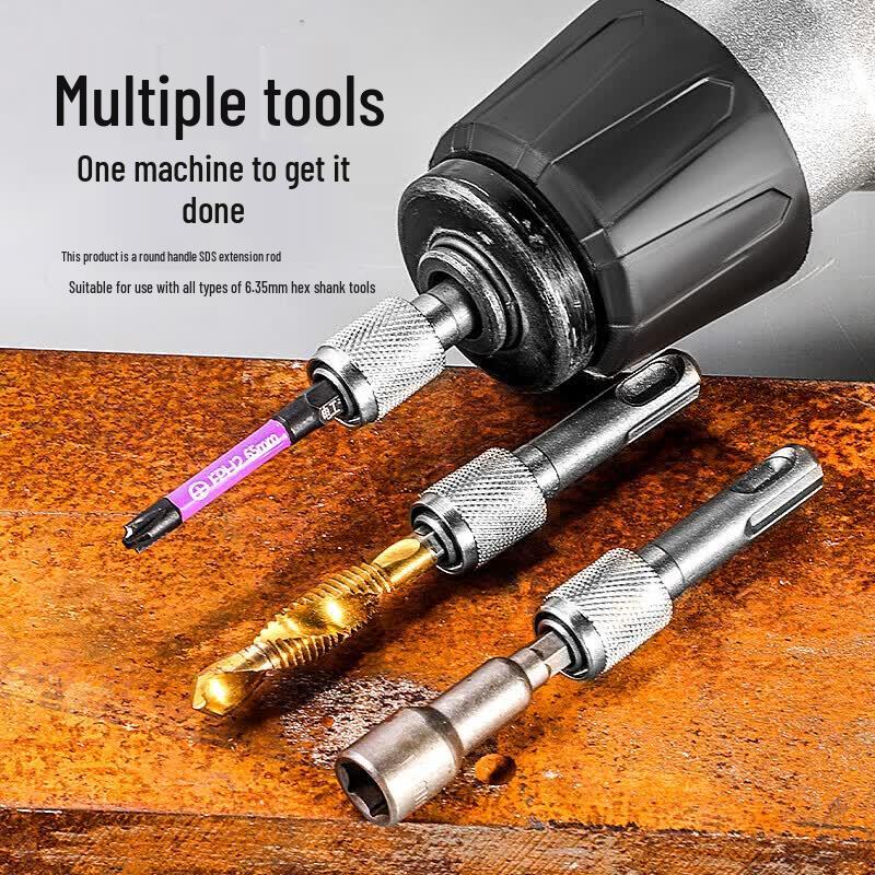 Electric Hammer Round To Hex Shank Bit Adapter Set