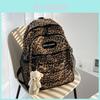 Original Japanese Harajuku Style Retro Leopard Print Student Backpack Korean Version Ulzzang Versatile Large Capacity