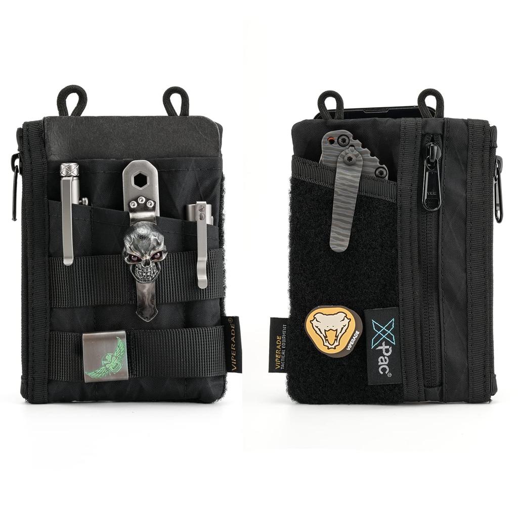 VIPERADE VE16 X-Pac Pocket Organizer, EDC Pouch for Men, 7 Pocket EDC Pocket Organizer Velcro Pouch, Multi Tool Pocket Pouch Wallet, Pocket Pouch for