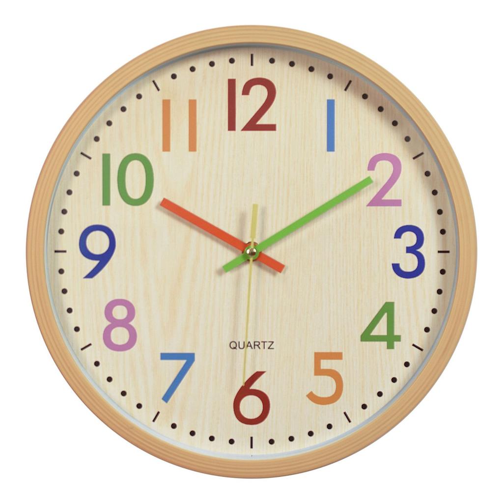 12 Inch Modern Light Luxury Wooden Wall Clock Mute Non-ticking Three-dimensional Suitable for Study Library Bedroom Living Room