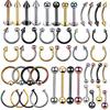 Edelstahl Piercingschmuck: Kreuz-Augenbrauenstecker, Lippenstecker, C-förmiger Nasenring, Nasenclip für europäische und amerikanische Stile