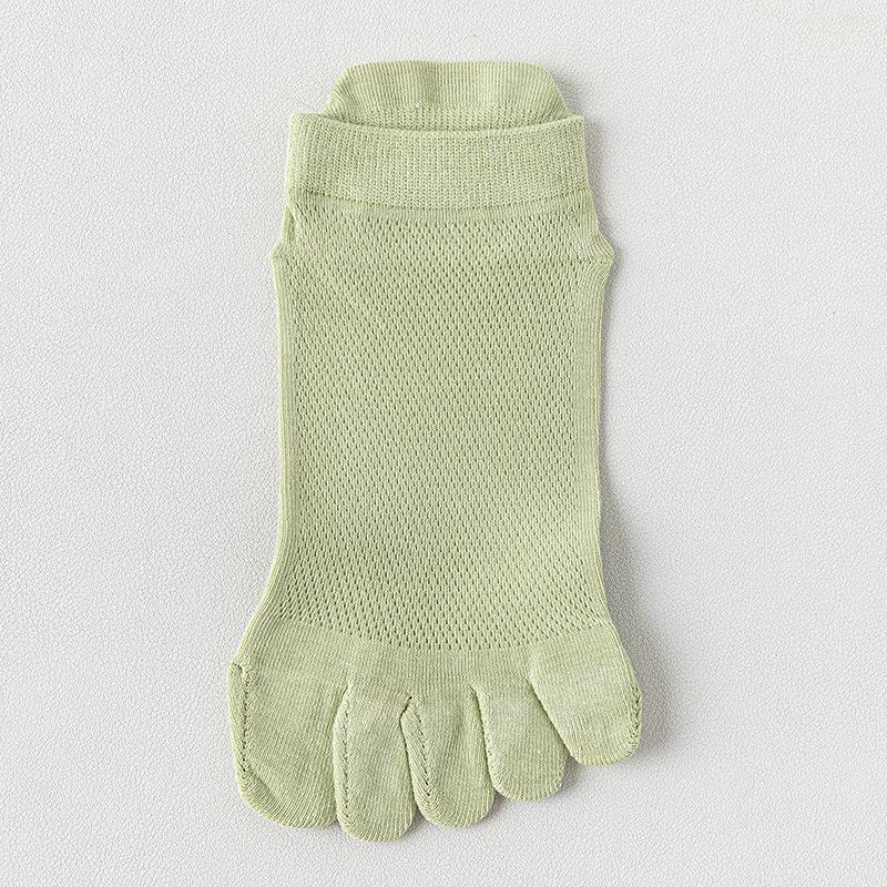Women's Summer Cotton Mesh Breathable Five-Toe Socks - Antibacterial & Anti-Athlete's Foot