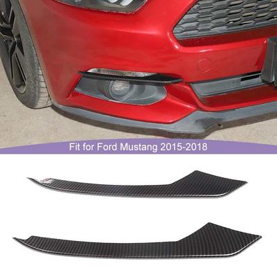 Bil Dimljus Ögonbryn Ljus Dekoration Skyddskåpa För Ford Mustang 2015-2018 Biltillbehör Exteriör, Kolfiber Svart