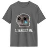 Unisexs Tshirts Cute Hamster Meme Hipster Pure Cotton Tee Shirt Short Sleeve T Shirt Round Neck Tops Party
