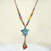 Sun Star Zircon Necklace For Women Vintage Leather Necklace Double Layered Pendant Chain Choker  Jewelry