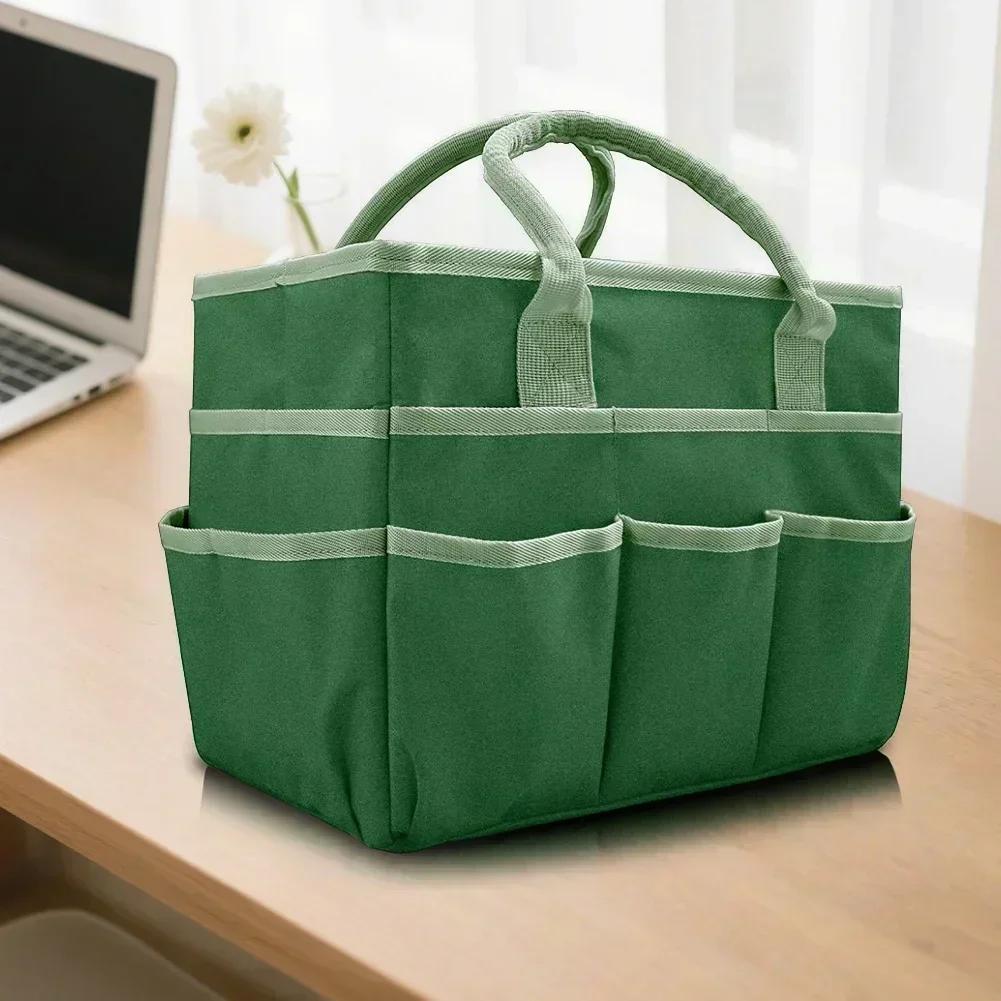 Craft and Office Supply Tote Bag with Five Side Pockets Water Resistant Oxford Fabric and Handles for Easy Organization