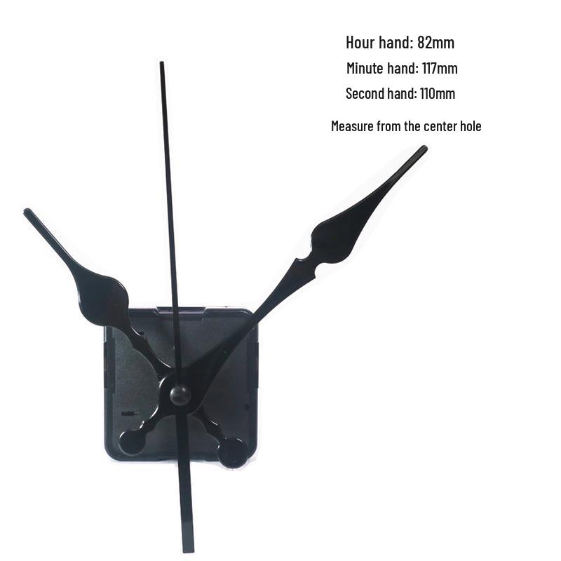 Silent Quartz Clock Movement with Cross-Stitch Metal Hands for Decorative Wall Clocks