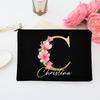 Personalized Makeup Bag Custom Initial with Name Bridal Cosmetic Case Monogram Toiletries Pouch Wendding Gifts for Bridesmaid