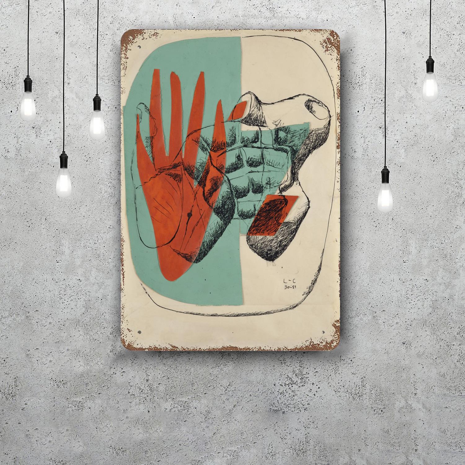 

corbusier Metal Signs wall decor Vintage Tin Signs Captain Metal Poster Decor for Bar Pub Club Wall Decoration 20x30cm（7.8x11.8inch）
