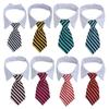 2025 Dog Cat Grooming Cat Striped Bow Tie Animal Striped Bow Tie Collar Pet Adjustable Christmas Cat Collar Pet Collar