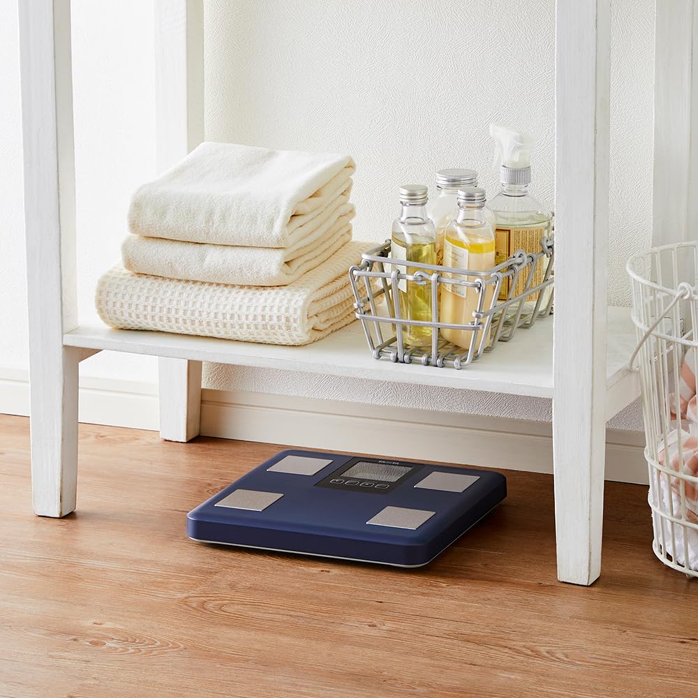 Tanita BC770DB Digital Body Composition Dark Body Fat Visceral Fat Scale, Blue, BMI, Percentage,