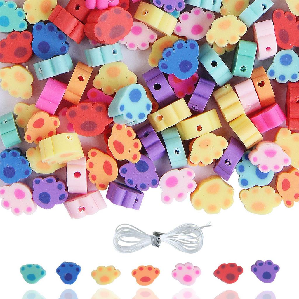 Colorful Bohemian Polymer Clay Beads - DIY Jewelry Accessories Pack