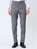 Takakyu Suit and Pants Shiny Wool Slim Windowpane Light Light 110011803133433030045 Men's Set, Blend, Fit, 2-Button, 3-Piece Suit, Gray, Gray,