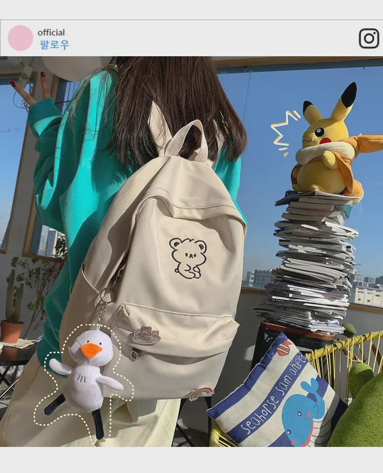 Trendy 2023 Junior High School Girl's Backpack - Simple and Stylish, Perfect for Middle Schoolers