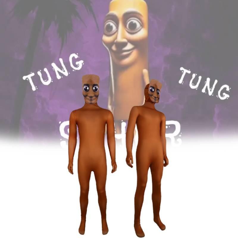 Tung Tungsahur Tung Cosplay Costume Kids Role Play Halloween Stage Performance