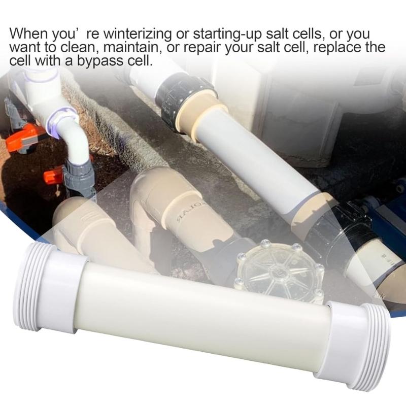Pool Valves Connector Plastic Swimming Pool Salt Cell Bypass Adapter Suitable for T Type Chlorinator Replacement Unit