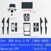 For BYD Atto 3EV (-)Car Interior Center Console Anti-scratch Repair Sticker Accessories Transparent TPU Protective Film
