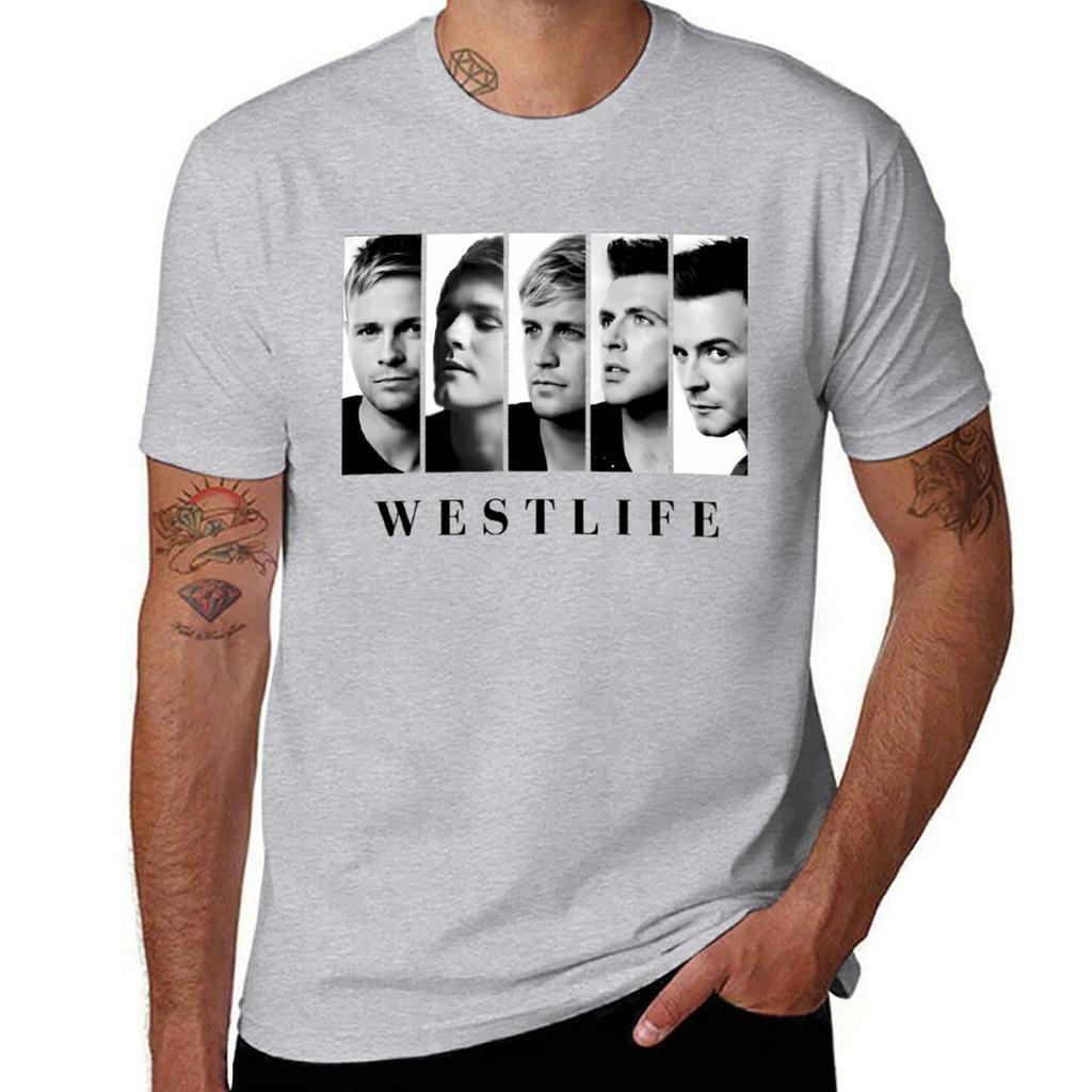 T-shirt Vintage dei Westlife magliette nere magliette grafiche magliette pesanti da uomo