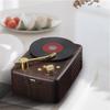 YX Atomic Black Retro Wood-Grain Mini Bluetooth Speaker: Portable High-Quality Nostalgic Design