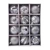 12pc Painted Christmas Ball Set - 6cm Ornaments for Tree & Holiday Decor