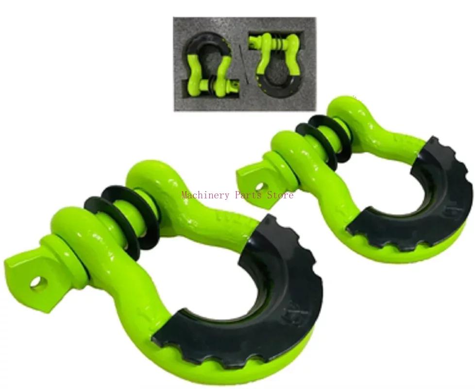 3/4 Zoll, 2 Stück, 19 Tonnen, U-Typ, robust, gesenkgeschmiedet, D-Ring-Schäkel, U-Haken, Schlaufenhaken, Anhängerseil, Auto, SUV, Modifikation