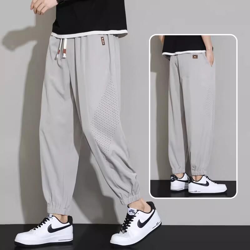 FARUISHI Men's Ice Silk Casual Quick-Dry Pants