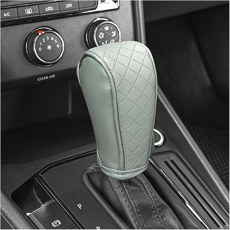 Leather Gear Shift Cover Diamond Embroidery Design,Durable Shift Knob Cover for Shift Lever Protection,Universal Car Gear Shift Cover Car Decorative
